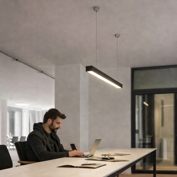 Brilagi - Lampă suspendată LED FULLDAY, 10/15/20W, 230V, 2700/4000/6000K, 60 cm, neagră
