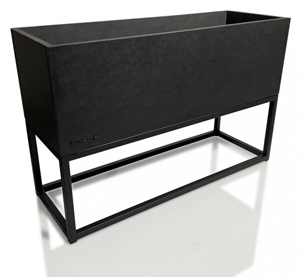 Ghiveci metalic negru LOFT FIORINO 62X22X40 cm