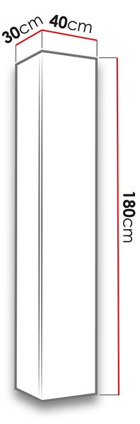 Dulap de perete înalt Zylia 180 (Alb + Alb lucios ). 1053747