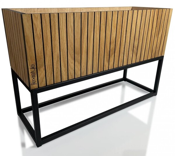 Ghiveci din furnir natural de stejar LOFT FIORINO 62X22X40 cm