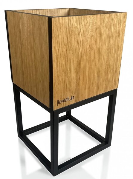 Ghiveci de lux din stejar natural LOFT FIORINO 22X22X40 cm