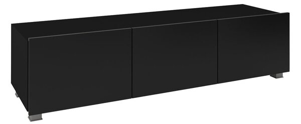 Masă TV/Dulap Brenali 150 BR04 (Negru + Negru lucios ). 1053840