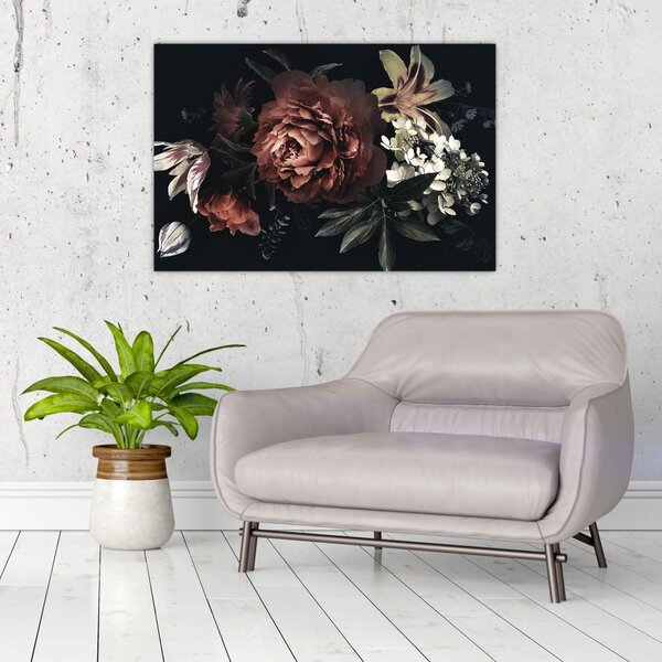 Tablou - Flori întunecate (90x60 cm)