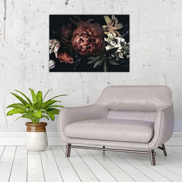 Tablou - Flori întunecate (70x50 cm)