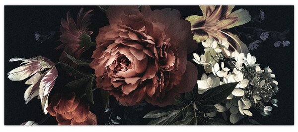 Tablou - Flori întunecate (120x50 cm)