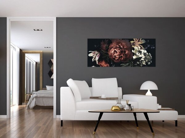 Tablou - Flori întunecate (120x50 cm)