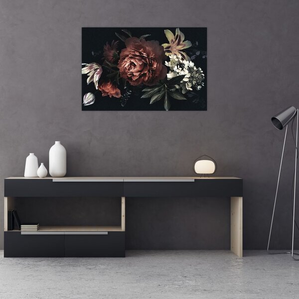 Tablou - Flori întunecate (90x60 cm)