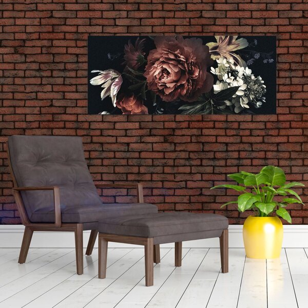 Tablou - Flori întunecate (120x50 cm)