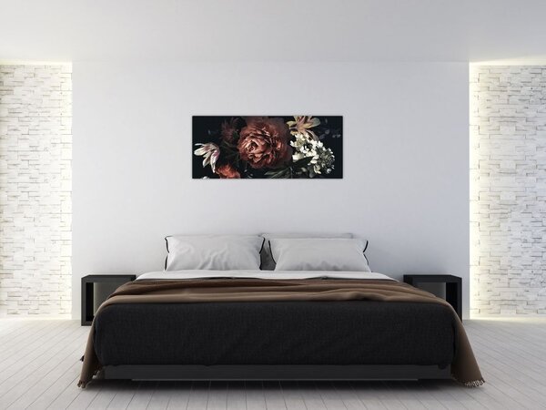 Tablou - Flori întunecate (120x50 cm)