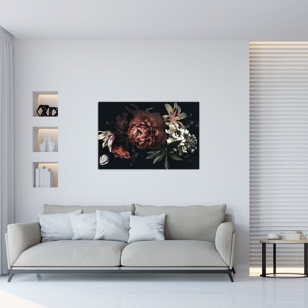 Tablou - Flori întunecate (90x60 cm)