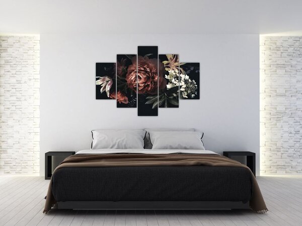 Tablou - Flori întunecate (150x105 cm)