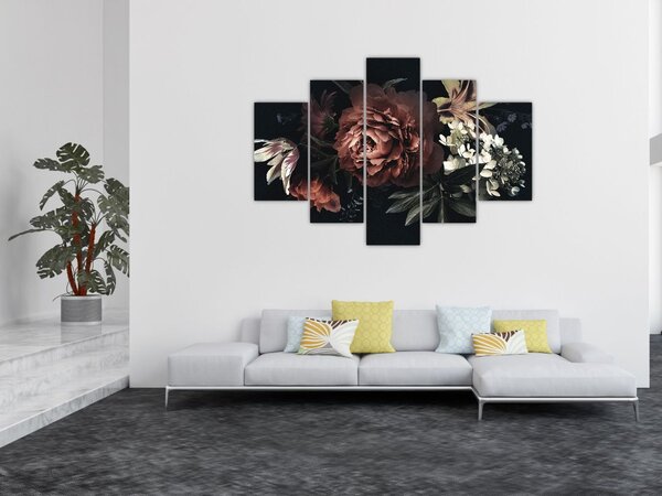 Tablou - Flori întunecate (150x105 cm)