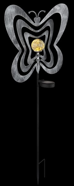 Globo 36581 - Lampă solară LED, LED/0,06 W/3 V, IP44, fluture argintiu