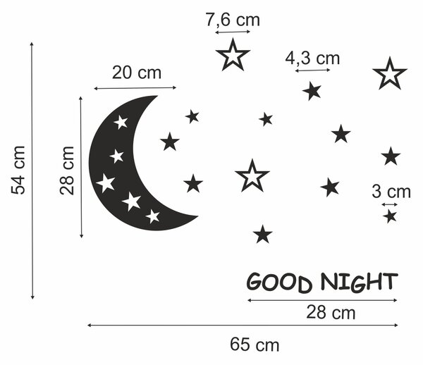 Oglindă pentru copii de perete Good night
