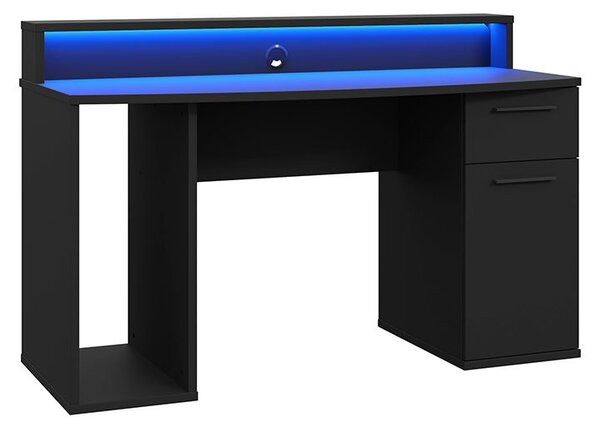 Masă PC Ayver (Negru mat) (cu iluminat LED). 1053959