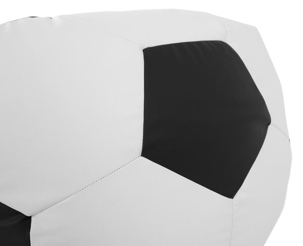 Z0ND0 Fotoliu puf Hannela 500L (Gri piele ecologică + Alb piele ecologică). 1053998