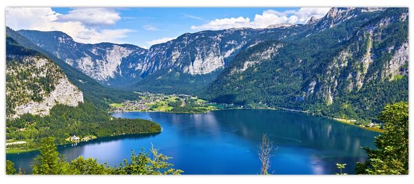 Tablou - Lacul Hallstatt, Hallstatt, Austria (120x50 cm)