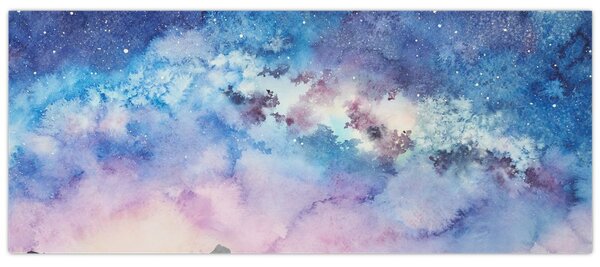 Tablou - Calea lactee, aquarel (120x50 cm)