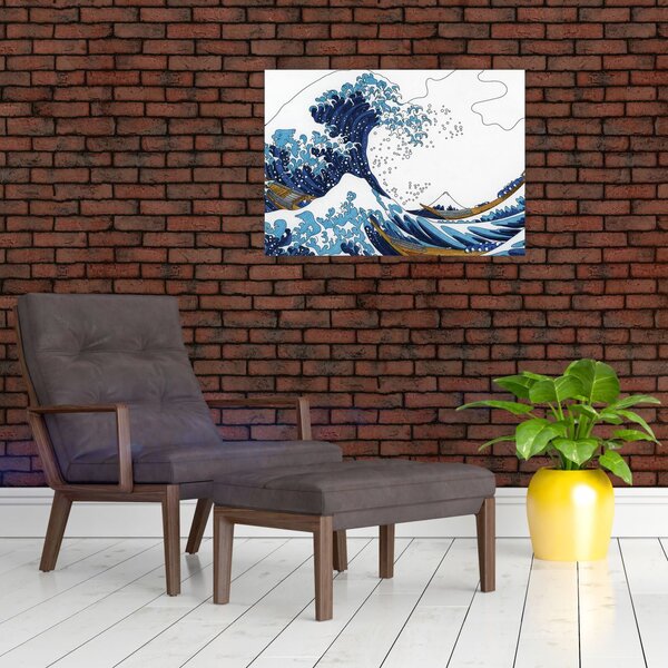 Tablou - Desen japonez, valuri (70x50 cm)