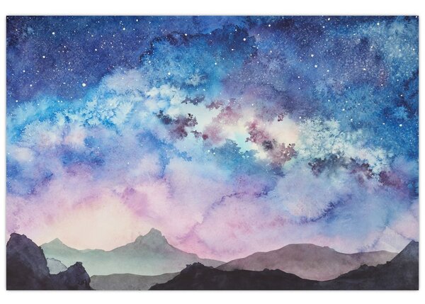 Tablou - Calea lactee, aquarel (90x60 cm)