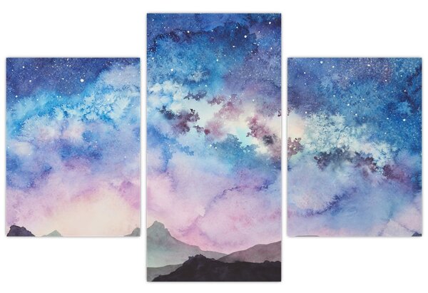 Tablou - Calea lactee, aquarel (90x60 cm)
