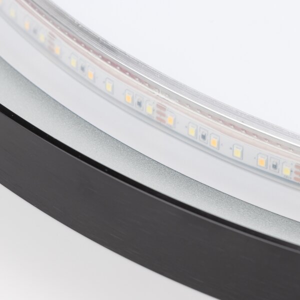 Brilagi - Oglindă LED de baie ASTI LED/19W/230V 60 cm neagră IP44 CRI 90 dimmabilă + CCT
