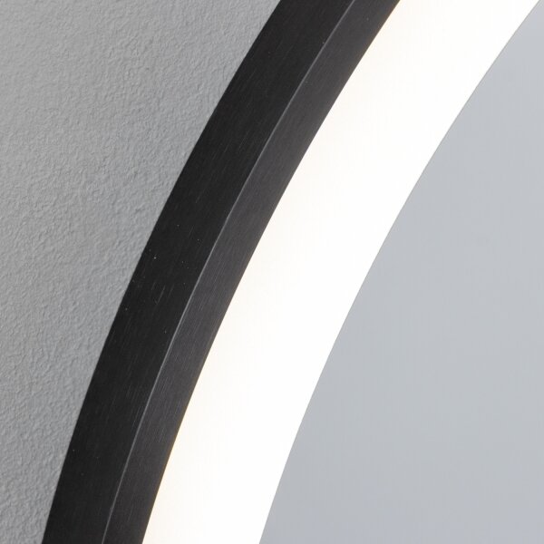 Brilagi - Oglindă LED de baie ASTI LED/19W/230V 60 cm neagră IP44 CRI 90 dimmabilă + CCT