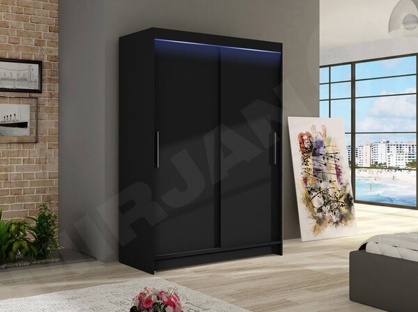 Z0ND0 Dulap de haine Avela I (Negru) (iluminat LED rgb color). 1054080