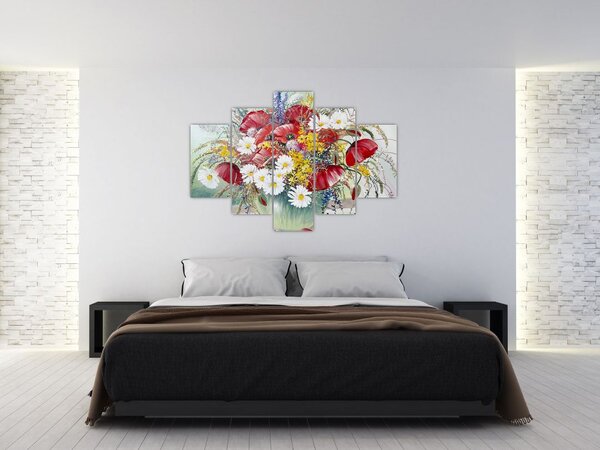 Tablou - Vază cu flori sălbatice (150x105 cm)