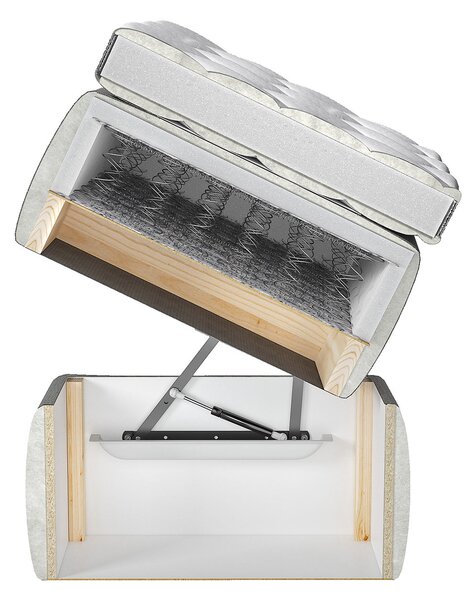 Z0ND0 Pat matrimonial Boxspring 140 cm Rondel (fresh 01). 1054088