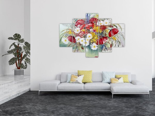 Tablou - Vază cu flori sălbatice (150x105 cm)