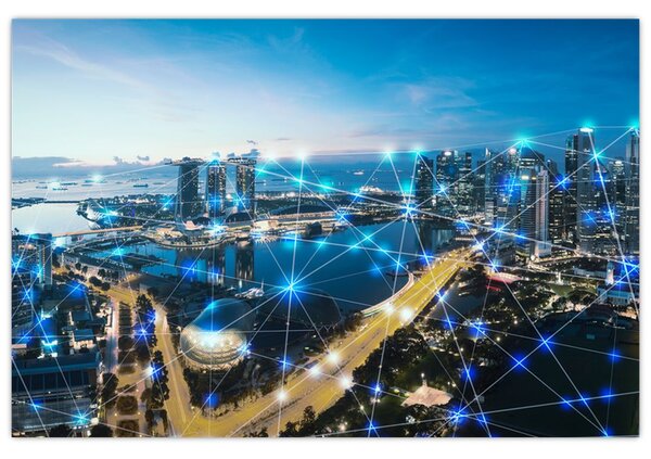 Tablou - Rețeaua orașului (90x60 cm)