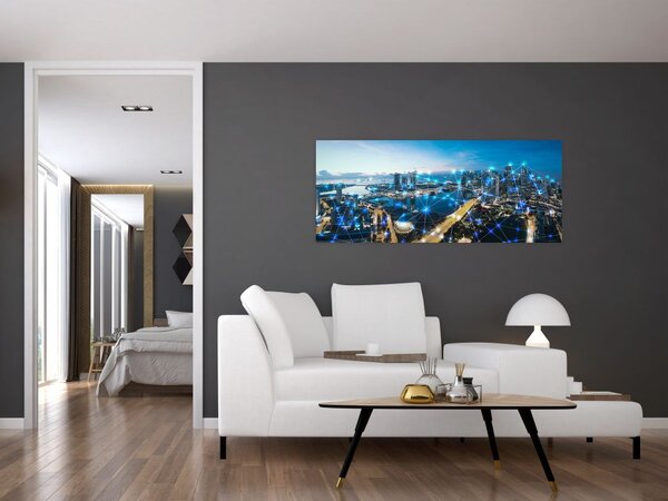 Tablou - Rețeaua orașului (120x50 cm)