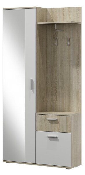 Dulap pentru hol Climax (stejar sonoma + Alb). 1054247
