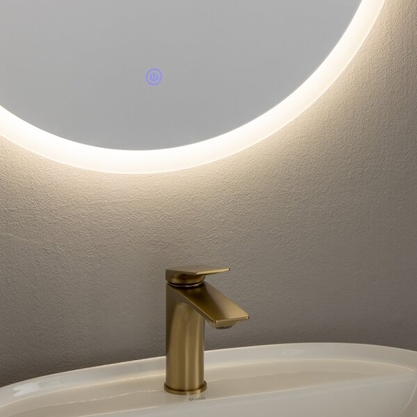 Brilagi - Oglindă de baie LED CUNEO/19W/230V diam. 60 cm IP44 CRI 90 cu dimmer + CCT