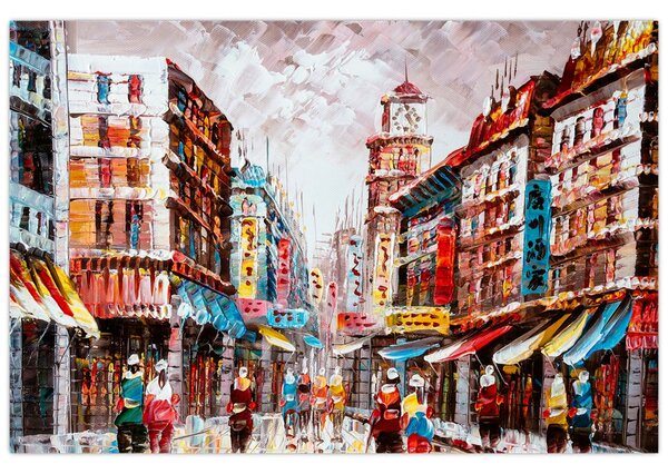 Tablou - Hong Kong, pictură în ulei (90x60 cm)