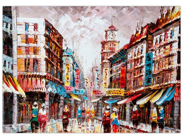 Tablou - Hong Kong, pictură în ulei (70x50 cm)