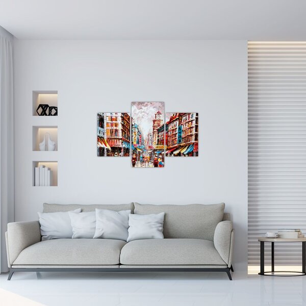 Tablou - Hong Kong, pictură în ulei (90x60 cm)