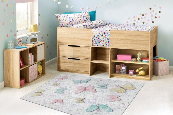 BAMBINO 1610 covor lavabil Fluturi pentru copii anti-alunecare - cremă - SECUNDAR-COTATI PRODUSUL