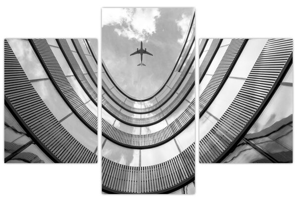 Tablou - Avionul deasupra clădirii (90x60 cm)