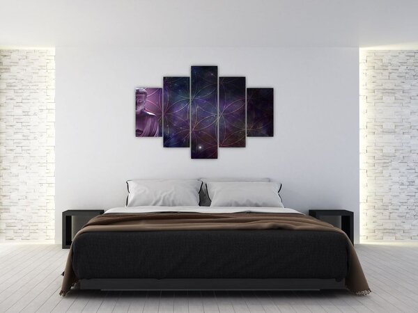 Tablou - Buddha cu florile vieții (150x105 cm)