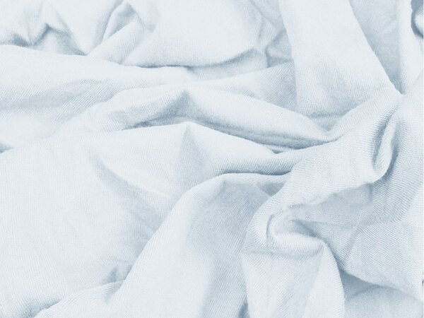 Cearsaf Jersey albastru glaciar 90 x 200 cm