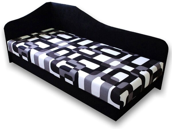 Pat de o persoană (canapea) 80 cm Lady 87 (negru 39 + Gusto 12) (S). 793113