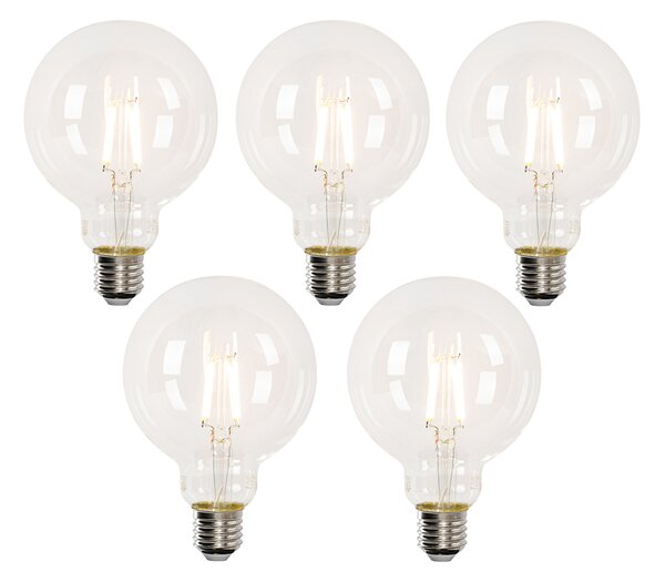 Set de 5 becuri LED inteligente E27 G95 4.5W 470lm 2700-6500K
