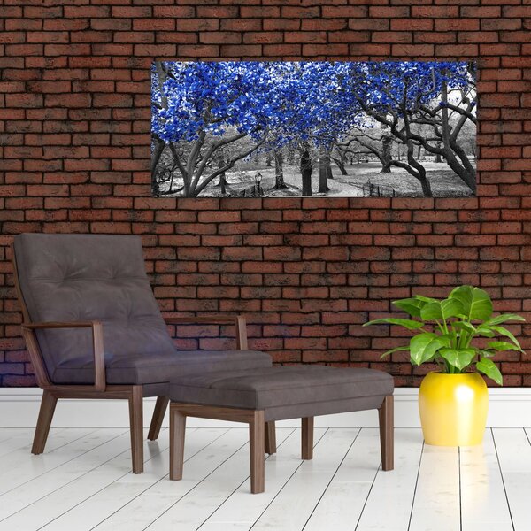 Tablou - Copaci albaștri Central Park, New York (120x50 cm)