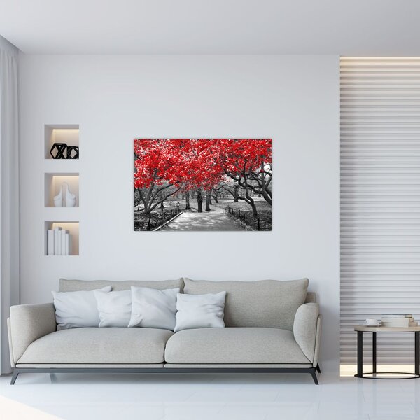Tablou - Copaci roșii, Central Park, New York (90x60 cm)
