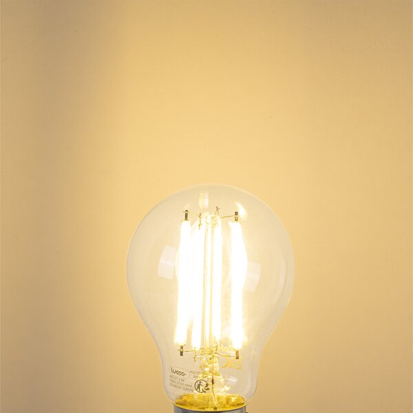 Set de 5 becuri LED E27 A60 transparente 4,9W 1055lm 2700K
