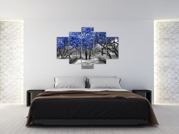 Tablou - Copaci albaștri Central Park, New York (150x105 cm)