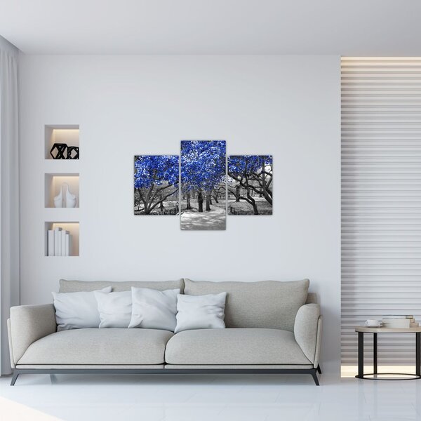 Tablou - Copaci albaștri Central Park, New York (90x60 cm)