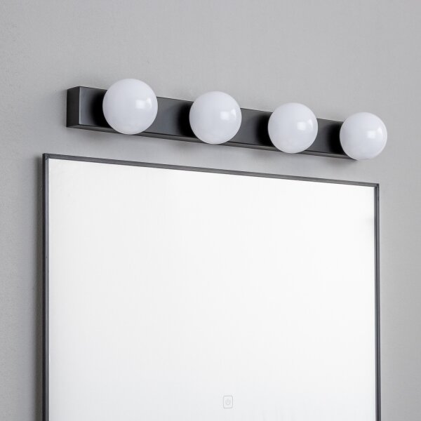 Brilagi - Lumină LED pentru oglindă de baie HOLLYWOOD 4xLED/3W/230V IP44 negru
